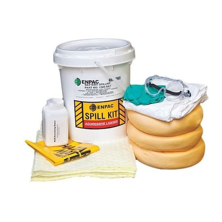 Battery Acid Spill Kit, 5 gal., 13x13x17