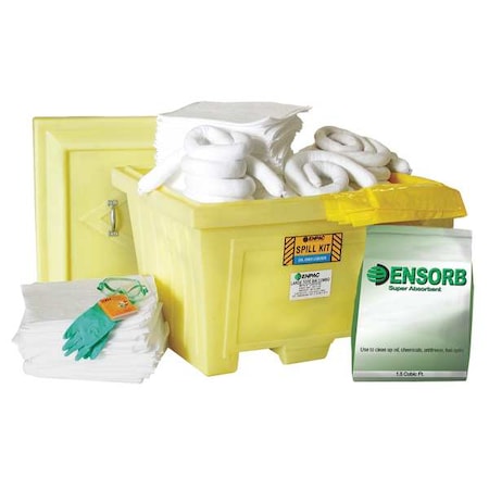 Spill Kit, 95 gal Capacity, Chest, Yellow, 232 MPN:1347-YE