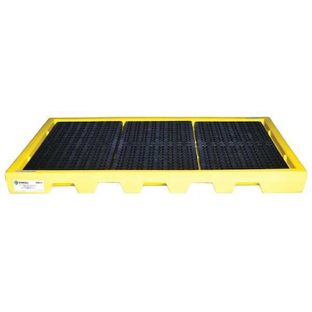 Spill Deck, 61 gal Spill Capacity, 6 Drums, 6, 000 lb Load Capacity, High Density Polyethylene MPN:5115-YE
