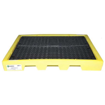 Spill Deck, 41 gal Spill Capacity, 4 Drums, 4, 000 lb Load Capacity, High Density Polyethylene MPN:5116-YE