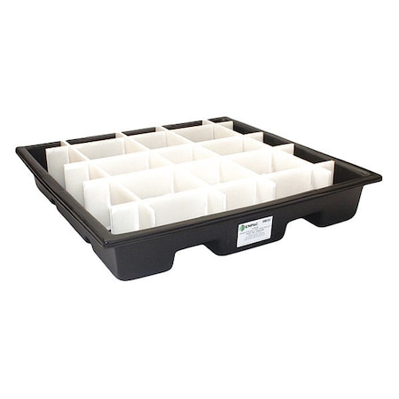Spill Pallet, 85 gal Spill Capacity, 4 Drums, 4, 000 lb Load Capacity, High Density Polyethylene MPN:5394-BK