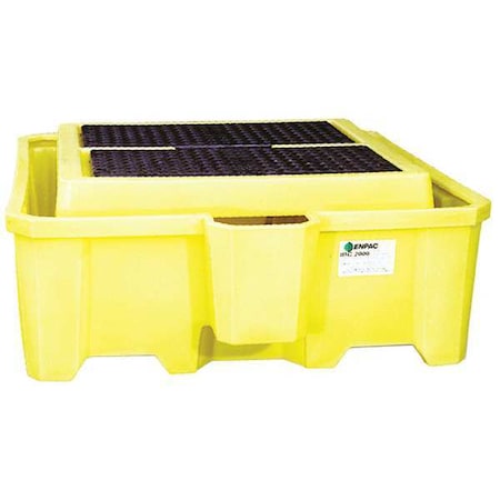 Spill Pallet, 385 gal Spill Capacity, Not Applicable Drums, 8, 000 lb Load Capacity, HDPE MPN:5469-YE-D