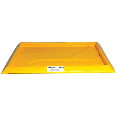 Spill Containment Tray, 30 gal Spill Capacity, 4 Drums, 5 lbs. Load Capacity, PVC Fabric MPN:5760-YE