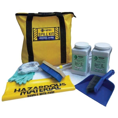 Vehicle Spill Kit, 2 gal Volume Absorbed per Kit, 6 gal Capacity, Bag, Yellow, 18 MPN:ENP D710