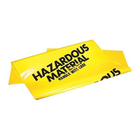 HazMat Disposal Bags, Yellow, PK250 MPN:ENP HAZBAG