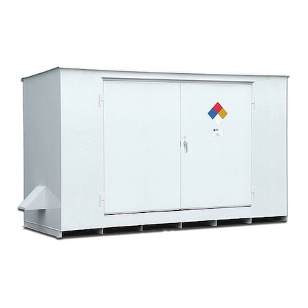 Hazmat Storage Locker, 12 Drum, 193x70x98
