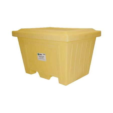 Storage Tote 16.58 cu ft Volume Cap., 45 in L, 35 1/2 in W, 30 3/8 in H, Plastic, Yellow MPN:1505-YE