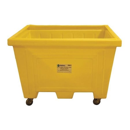 Tote with Lid & Wheel Kit 35-1/2 in W, 36 in H, Yellow MPN:1510-YE