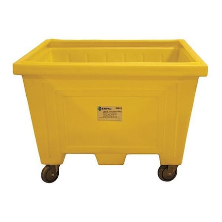 Tote with Lid & Wheel Kit 35-1/2 in W, 40 in H, Yellow MPN:1511-YE