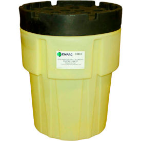 ENPAC® 1165-YE 65 Gallon Poly-SpillPack Drum - Yellow Base with Black Easy-Off Non-threaded Lid 1165-YE