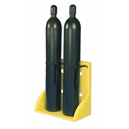 Cylinder Stand, 2 Cyl., 11-1/2in.dia., HDPE MPN:7212-YE