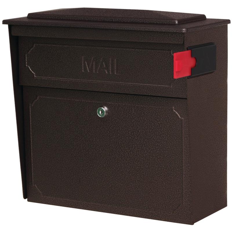 Mail Boss Townhouse Wall Mount Locking Mailbox, 16inH x 15 3/4inW x 7 1/2inD, Bronze MPN:7174