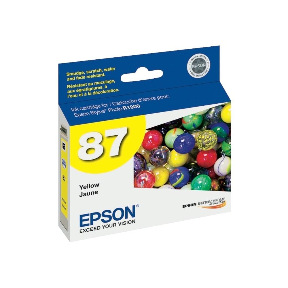 Epson 87 UltraChrome Hi-Gloss 2 Yellow Ink Cartridge, T087420 (Min Order Qty 4) MPN:T087420