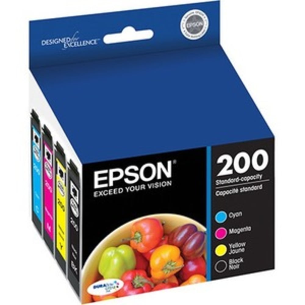 Epson DURABrite Ultra 200 Original Inkjet Ink Cartridge - Combo Pack - Cyan, Magenta, Yellow, Black - T200120BCS MPN:T200120-BCS