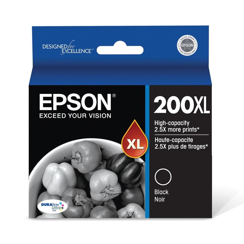 Epson 200XL DuraBrite Ultra High-Yield Black Ink Cartridge T200XL120-S (Min Order Qty 2) MPN:T200XL120-S