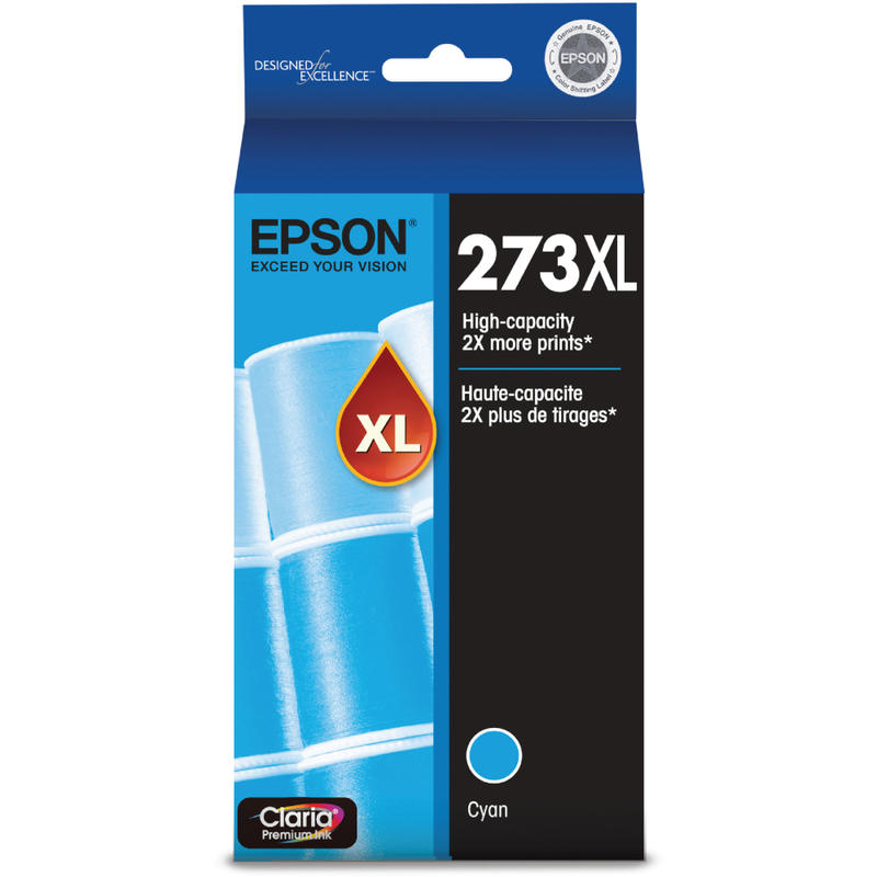 Epson 273XL Claria Premium High-Yield Cyan Ink Cartridge, T273XL220-S (Min Order Qty 3) MPN:T273XL220-S