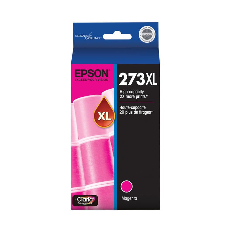 Epson T273XL Claria 320-S High-Yield Photo Magenta Ink Cartridge, T273XL320-S (Min Order Qty 3) MPN:T273XL320-S