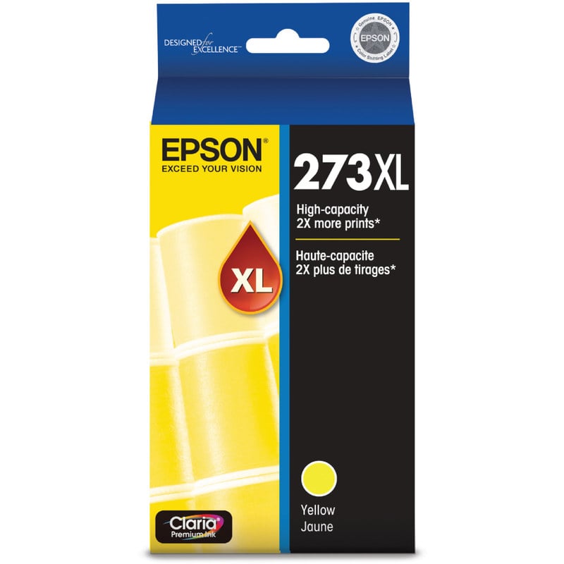 Epson T273XL Claria Premium 420-S High-Yield Yellow Ink Cartridge, T273XL320-S (Min Order Qty 3) MPN:T273XL420-S