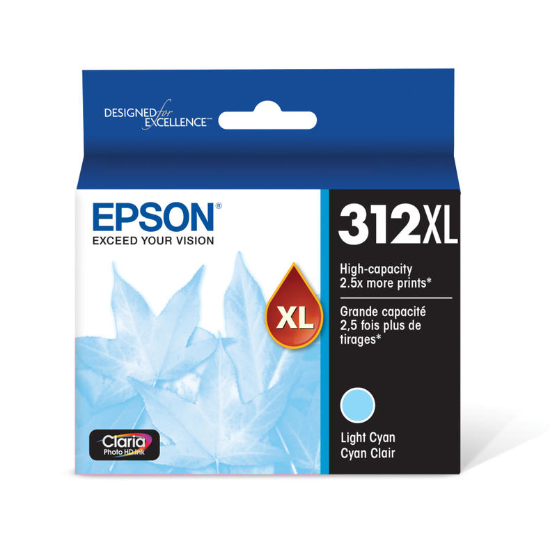 Epson 312XL Claria Photo Light High-Yield Cyan Ink Cartridge, T312XL520-S MPN:T312XL520-S
