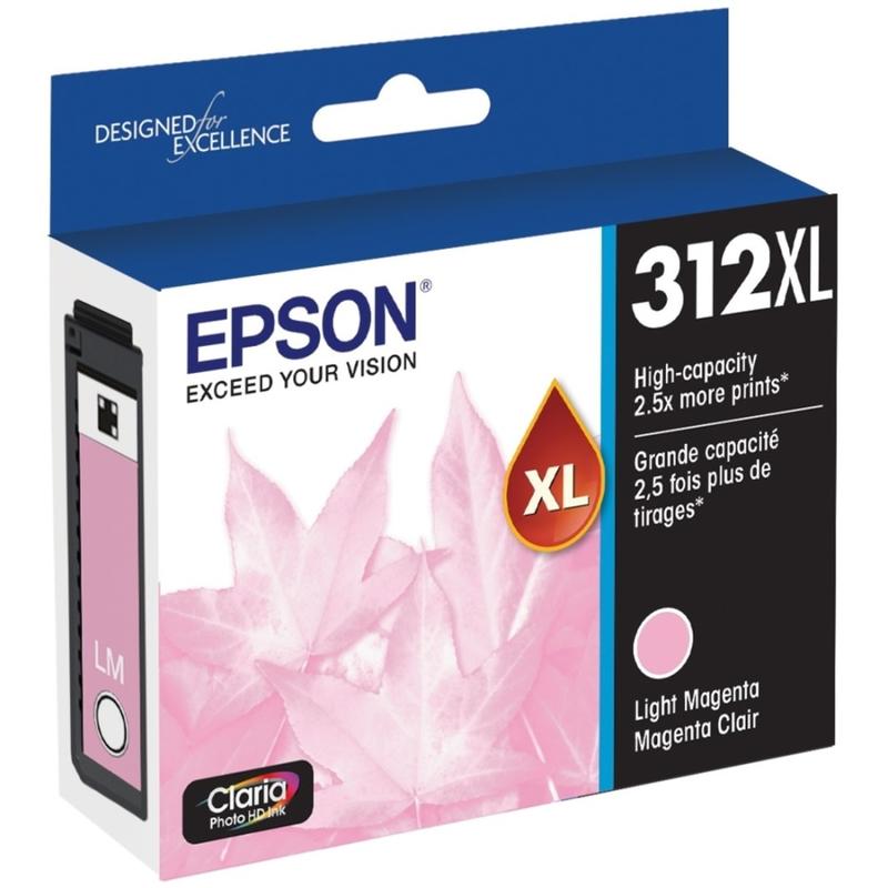 Epson 312XL Claria Photo Light High-Yield Magenta Ink Cartridge, T312XL620-S MPN:T312XL620-S