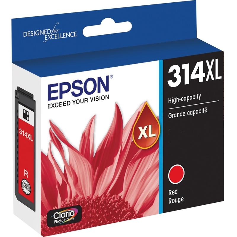 Epson Claria Photo HD T314XL Original Inkjet Ink Cartridge - Red - 1 Pack - Inkjet - 1 Pack MPN:T314XL820-S