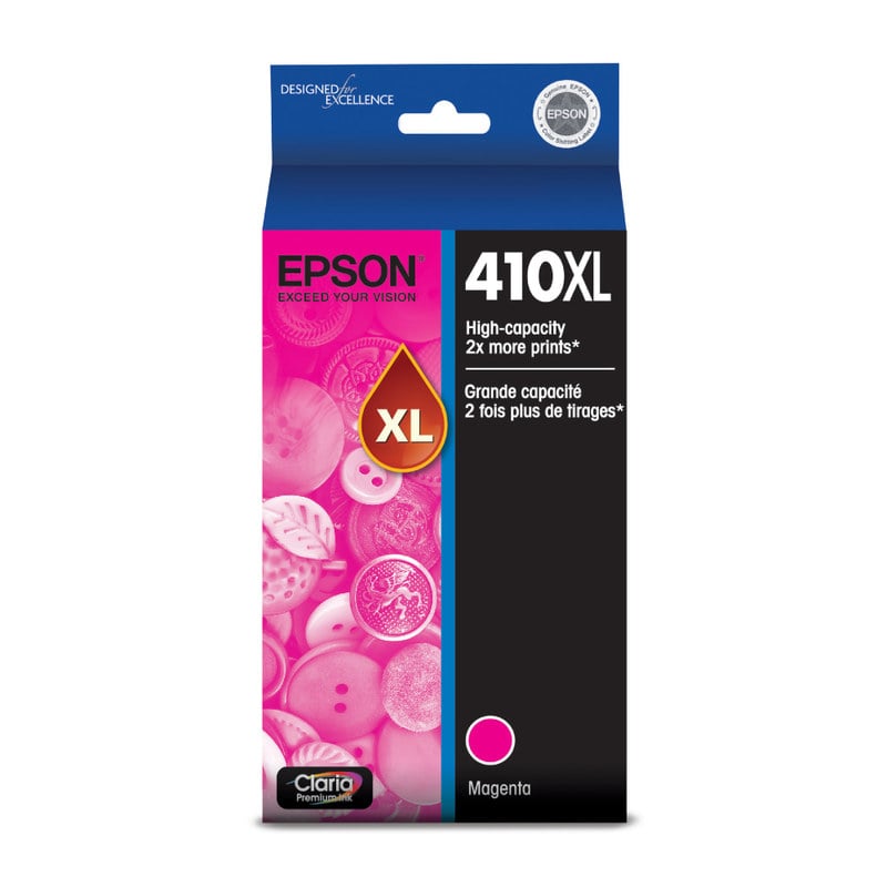 Epson 410XL Claria Premium High-Yield Magenta Ink Cartridge, T410XL320-S (Min Order Qty 3) MPN:T410XL320-S