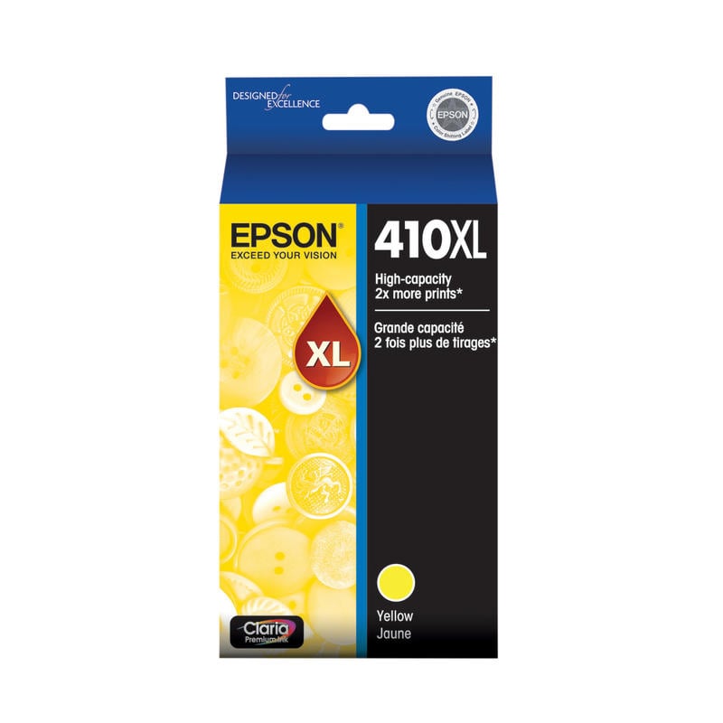 Epson 410XL Claria High-Yield Yellow Ink Cartridge, T410XL420-S (Min Order Qty 3) MPN:T410XL420-S