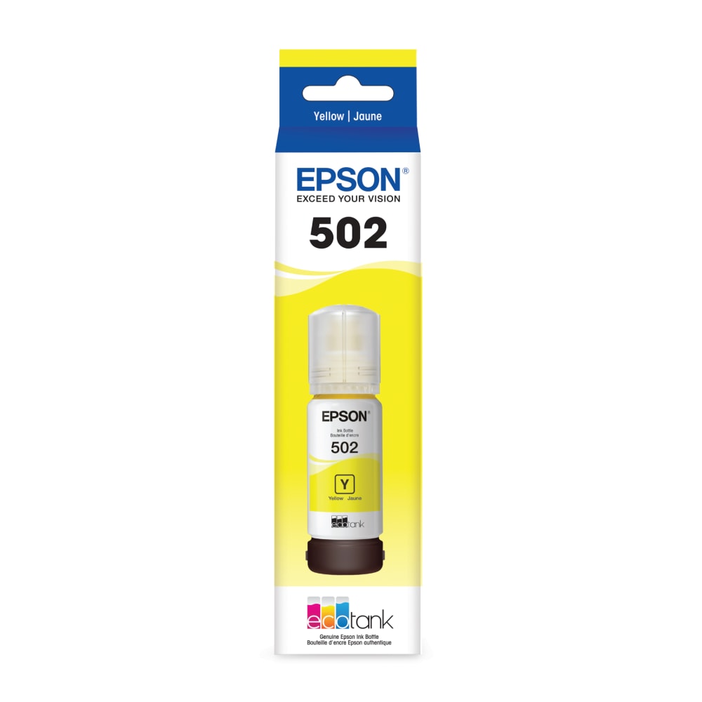 Epson 502 EcoTank Yellow High-Yield Ink Bottle, T502420-S MPN:T502420-S