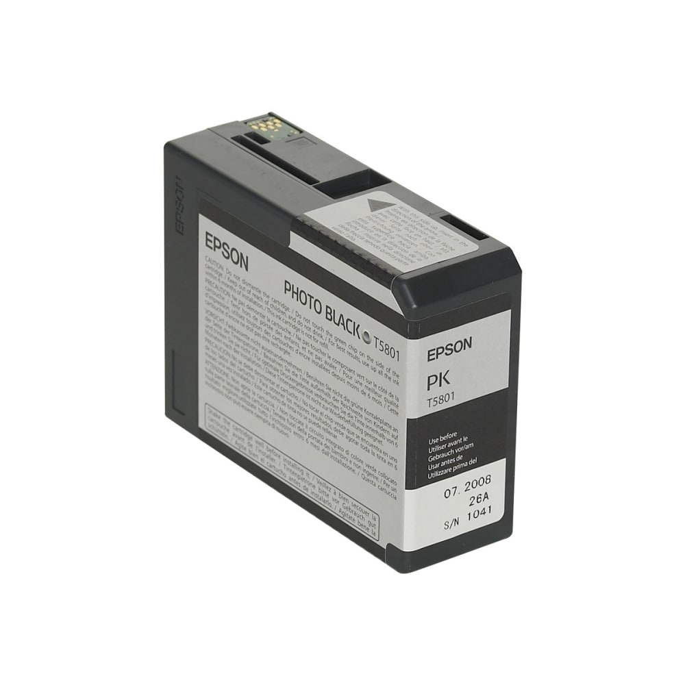 Epson T5801 UltraChrome K3 Photo Black Ink Cartridge, T580100 MPN:T580100