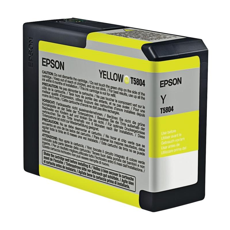 Epson T5804 UltraChrome K3 Yellow Ink Cartridge, T580400 MPN:T580400