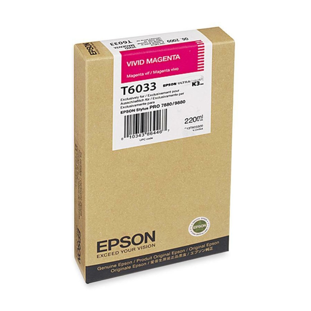Epson UltraChrome T6033 Original Ink Cartridge - Inkjet - Magenta - 1 Each MPN:T603300