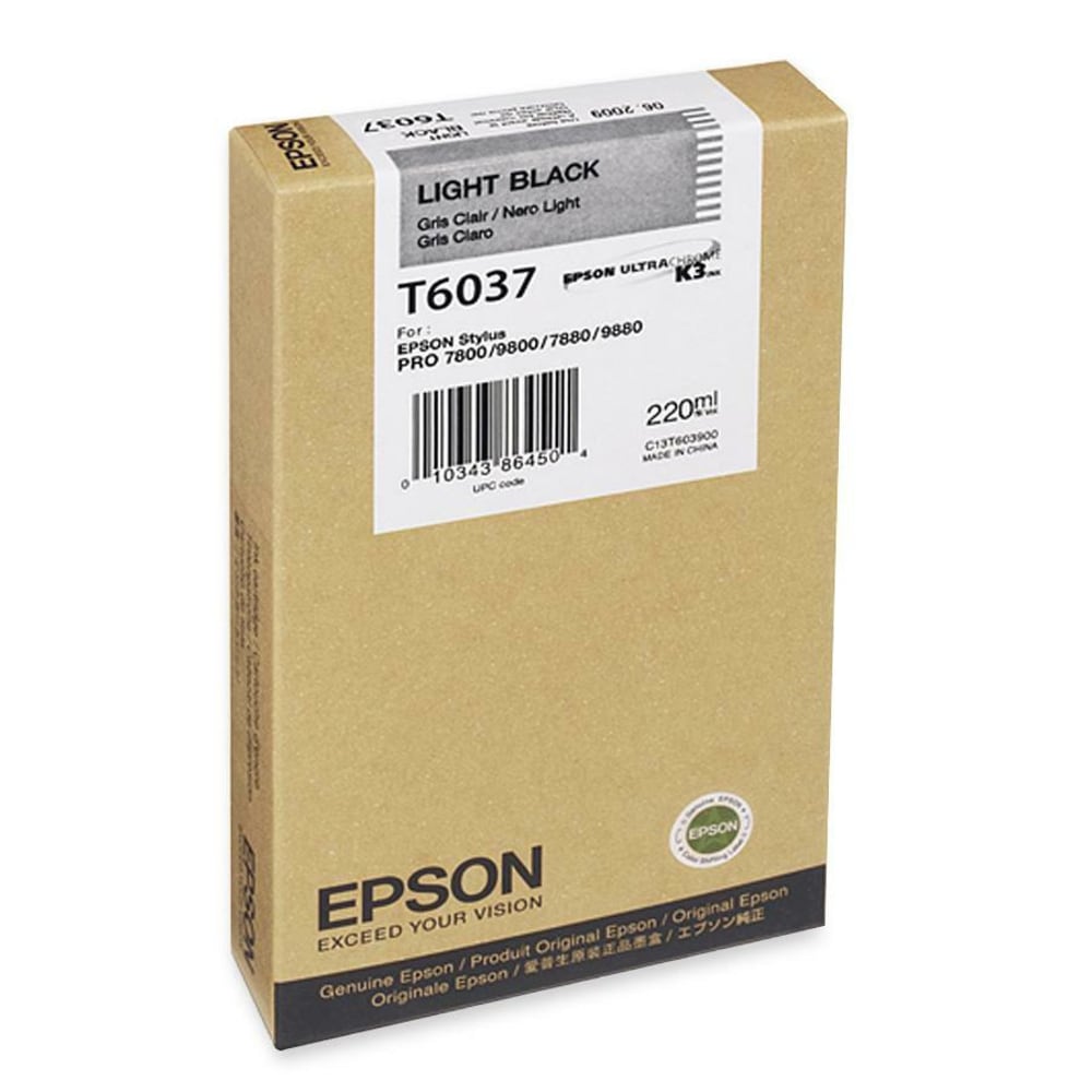 Epson Original Ink Cartridge, Light Black, T603700 MPN:T603700