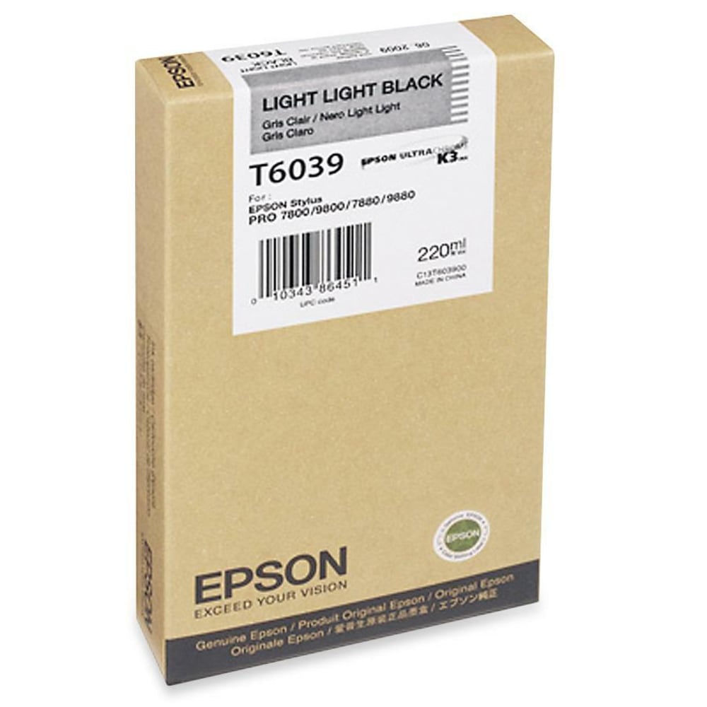 Epson Original Ink Cartridge, Light Black, T603900 MPN:T603900