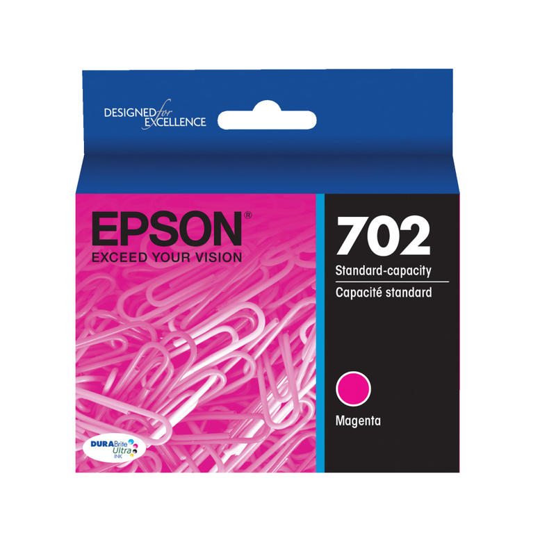 Epson 702 DuraBrite Ultra Magenta Ink Cartridge, T702320-S MPN:T702320-S