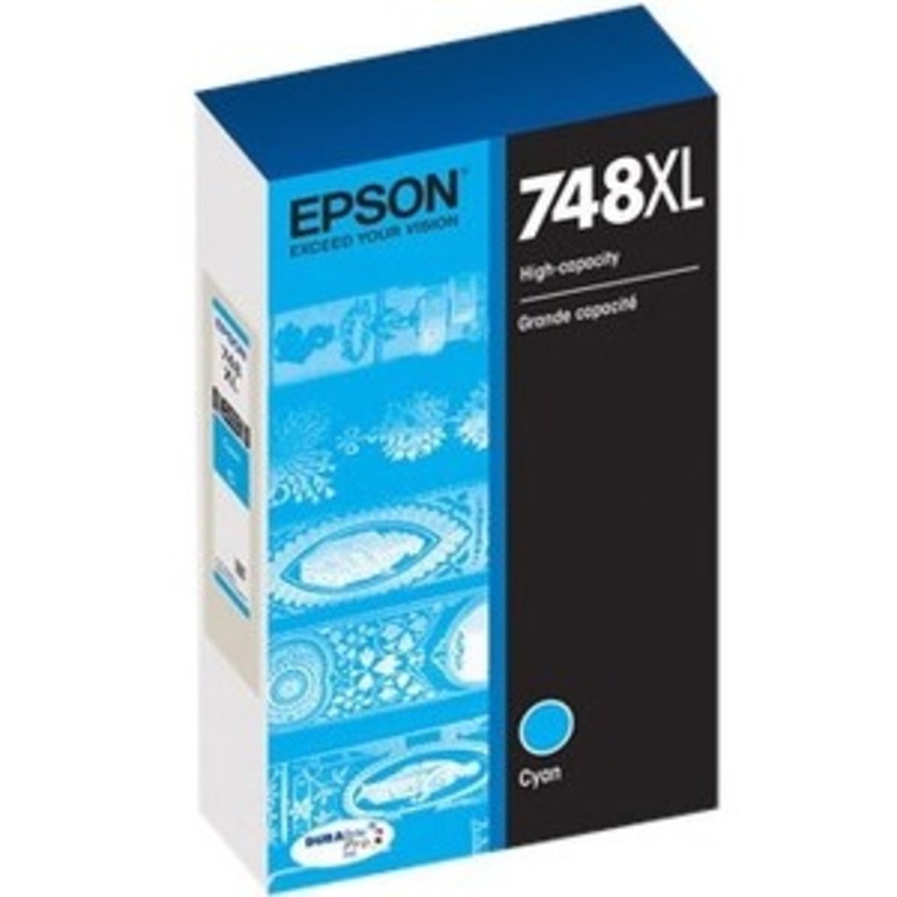 Epson DURABrite Pro 748 Original High Yield Inkjet Ink Cartridge - Cyan - 1 Pack - 4000 Pages MPN:T748XL220