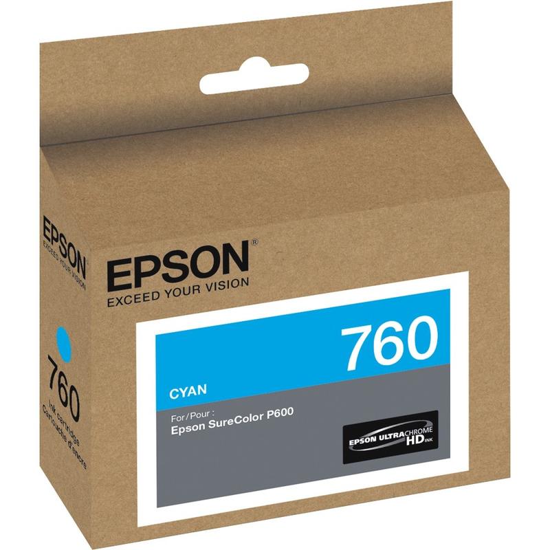 Epson UltraChrome HD T760 Original Ink Cartridge - Inkjet - Cyan - 1 Each MPN:T760220