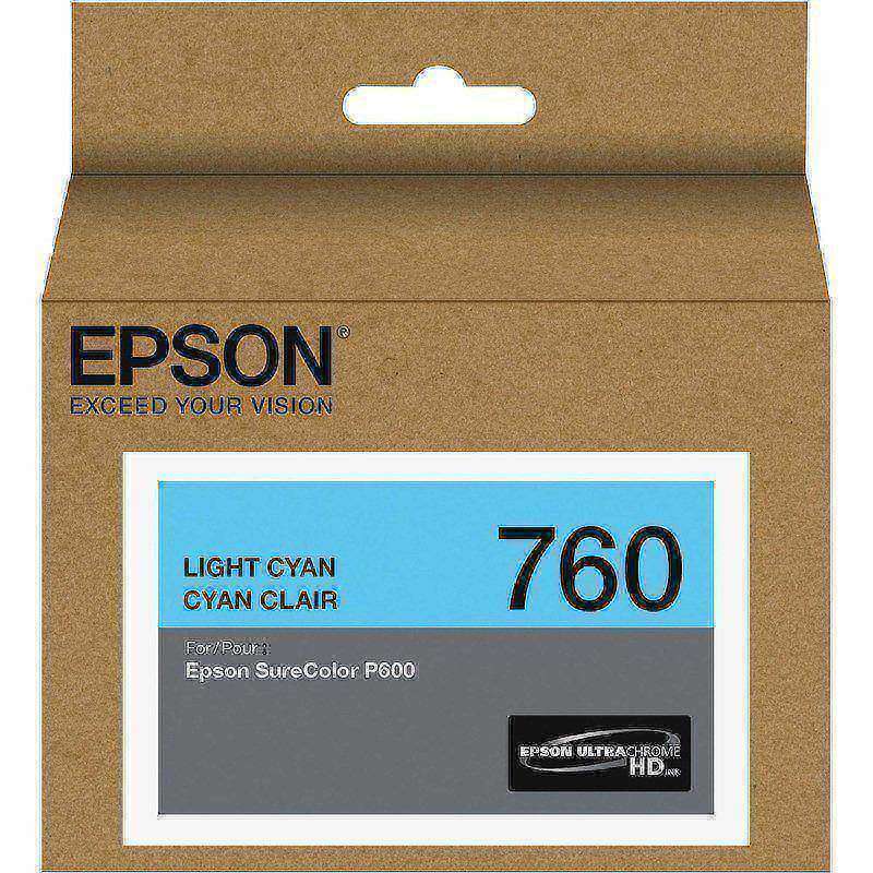 Epson UltraChrome HD T760 Original Ink Cartridge - Inkjet - Light Cyan - 1 Each (Min Order Qty 2) MPN:T760520