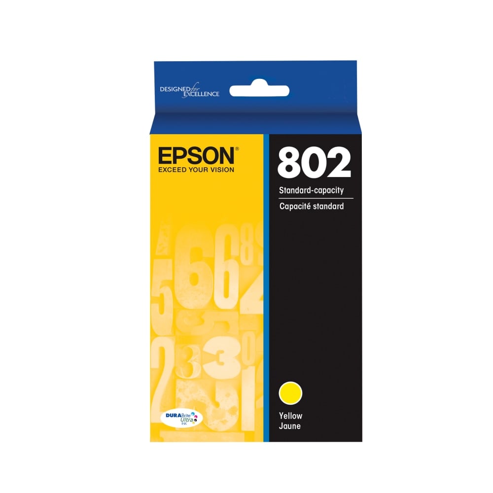 Epson 802 DuraBrite Ultra Yellow Ink Cartridge, T802420-S MPN:T802420-S