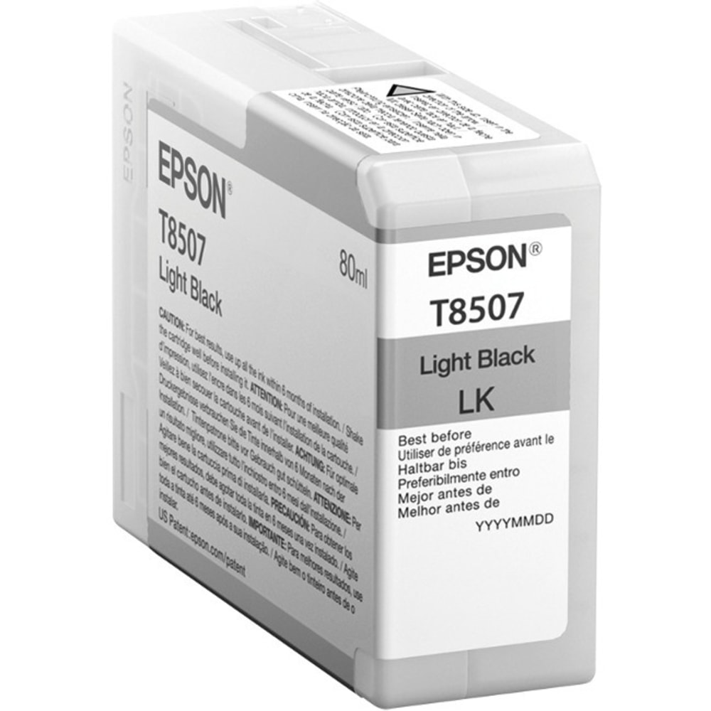 Epson UltraChrome HD T850 Original Ink Cartridge, Light Black, T850700 MPN:T850700