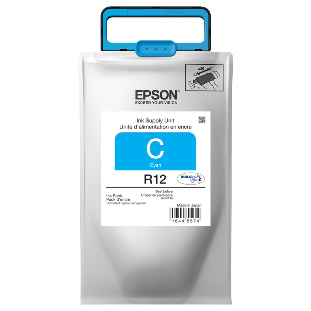 Epson R12 DuraBrite Ultra Ink Cyan Cartridge, TR12220 MPN:TR12220