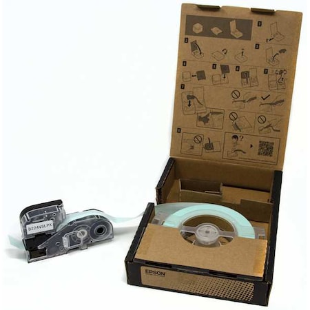 Wraparound Label, White, Vinyl, 1 in W MPN:60YR08