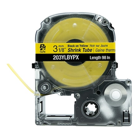 Sleeve Label, Yellow, Polyolefin, 1/8 in W MPN:824KJ6