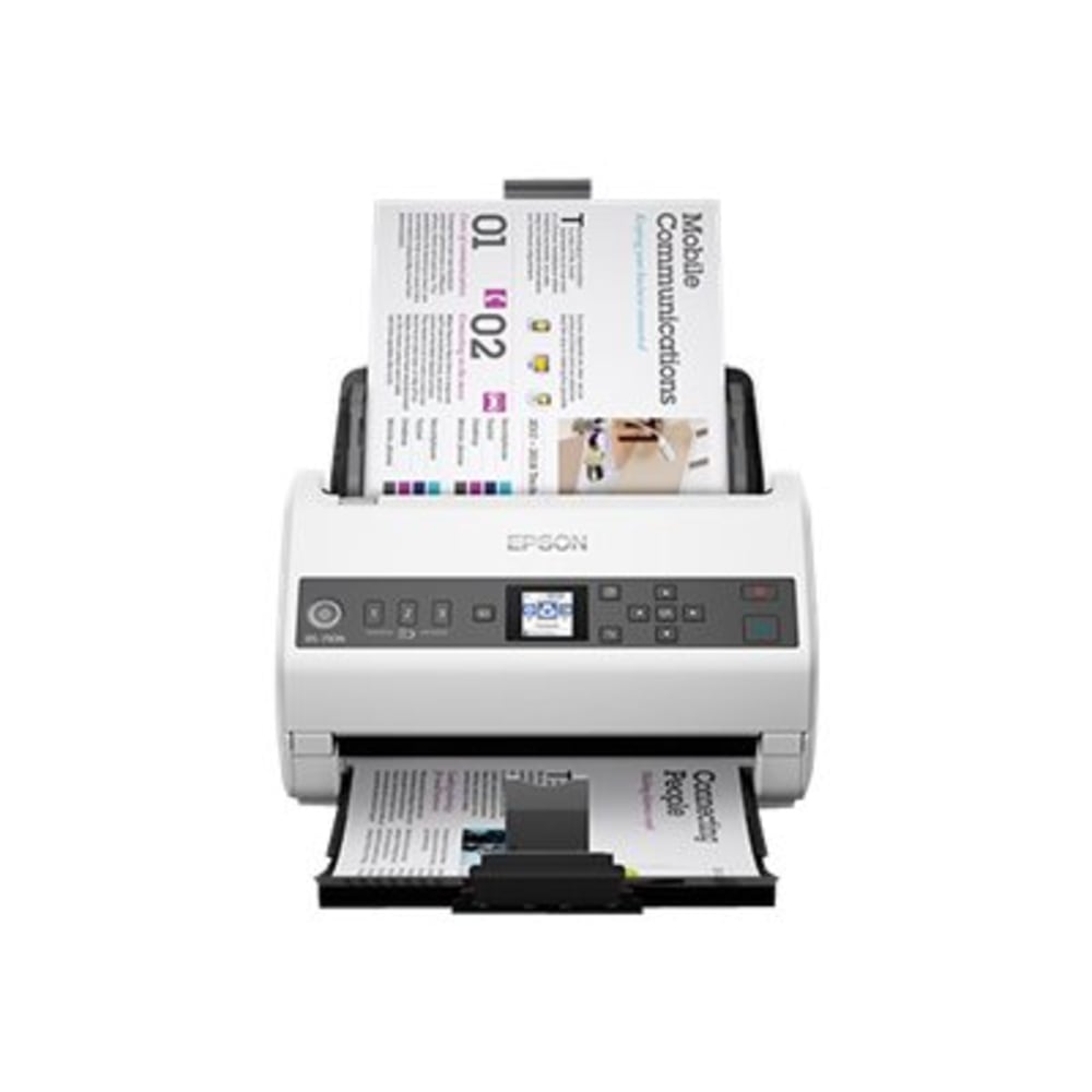 Epson DS-730N Sheetfed Scanner - 600 dpi Optical - 8-bit Color - 8-bit Grayscale - 40 ppm (Mono) - 40 ppm (Color) - Duplex Scanning - USB MPN:B11B259201