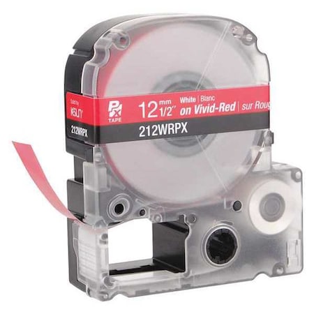 Label Cartridge, White on Red, Labels/Roll: Continuous MPN:45WA27