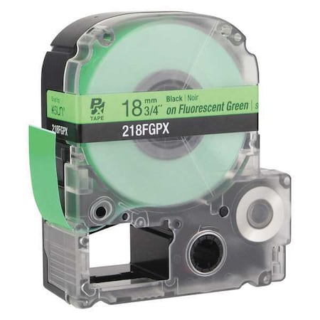 Label Cartridge, Black on Fluorescent Green, Labels/Roll: Continuous MPN:45WA39