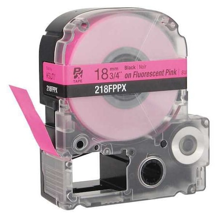 Label Cartridge, Black on Fluorescent Pink, Labels/Roll: Continuous MPN:45WA36