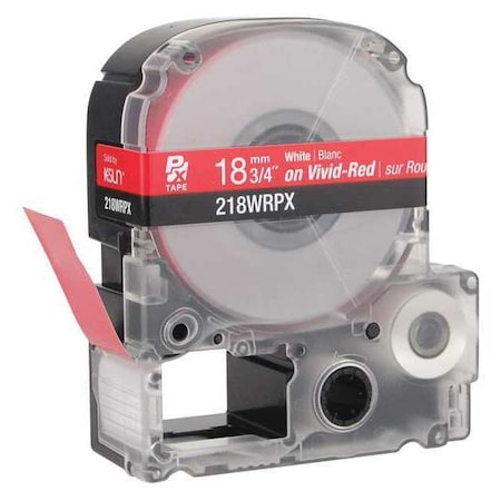 Label Cartridge, White on Red, Labels/Roll: Continuous MPN:45WA49