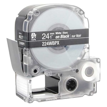 Label Cartridge, White on Black, Labels/Roll: Continuous MPN:45WA57