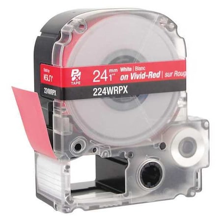 Label Cartridge, White on Red, Labels/Roll: Continuous MPN:45WA60