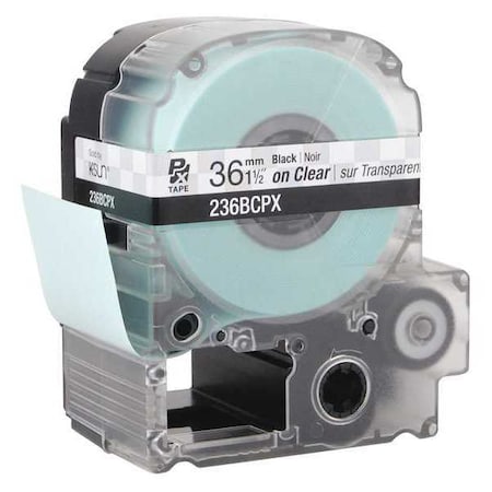 Label Cartridge, Black on Clear, Labels/Roll: Continuous MPN:45WA65
